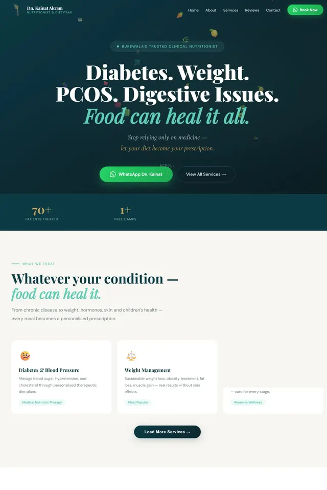 Dn. Kainat Akram Dietitian Website